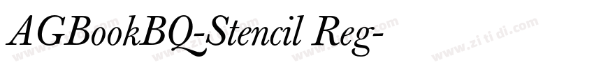 AGBookBQ-Stencil Reg字体转换